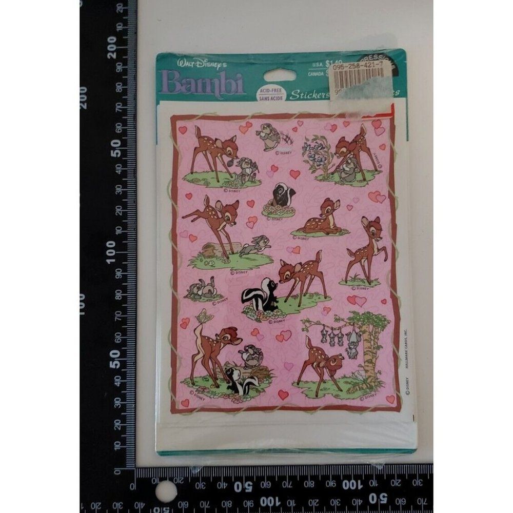 Bambi Disney Sticker Pack Hallmark New Old Stock